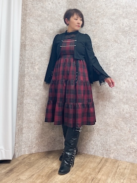 「チェック柄に恋してる」｜ジョーさん（レディース・161cm）の秋コーディネート