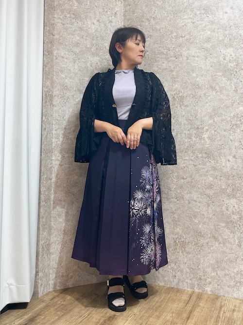 花火柄タックスカート（スカート）｜axes femme（アクシーズ