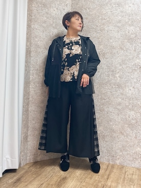 「アイテム（マウンテンパーカー）」を使った、ジョーさん（レディース・161cm）の秋コーディネート