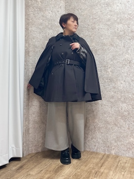 「アイテム（ダッフルコート）」を使った、ジョーさん（レディース・161cm）の秋コーディネート