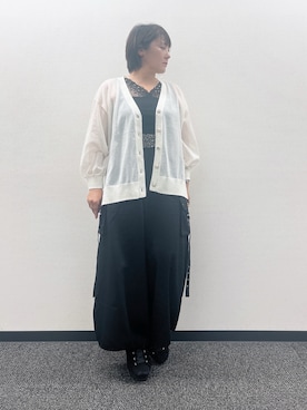 「アイテム（カーディガン/ボレロ）」を使った、ジョーさん（レディース・161cm）の夏コーディネート