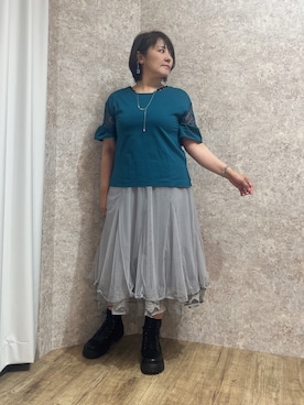 「アイテム（タンクトップ）」を使った、ジョーさん（レディース・161cm）の夏コーディネート