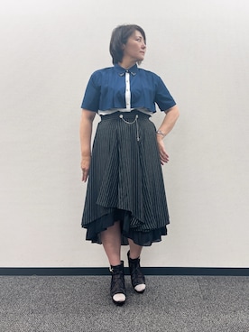 「アイテム（ブーツ）」を使った、ジョーさん（レディース・161cm）の夏コーディネート