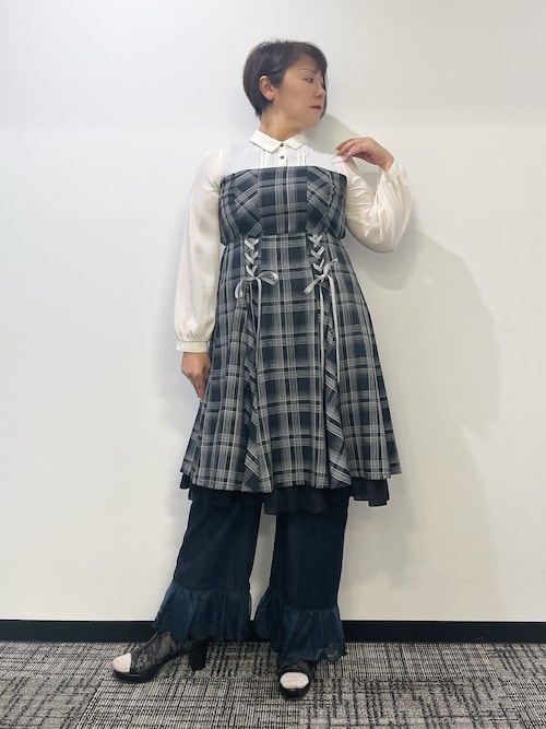 オープントゥレースブーツ（ブーツ）｜axes femme（アクシーズ