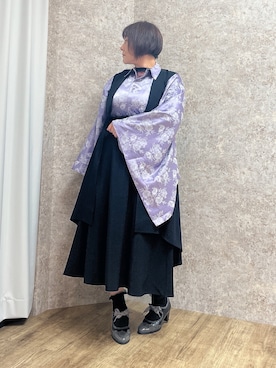 「アイテム（タンクトップ）」を使った、ジョーさん（レディース・161cm）の秋コーディネート