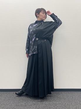 「黒コーデ」｜「アイテム（ブーツ）」を使った、ジョーさん（レディース・161cm）の夏コーディネート
