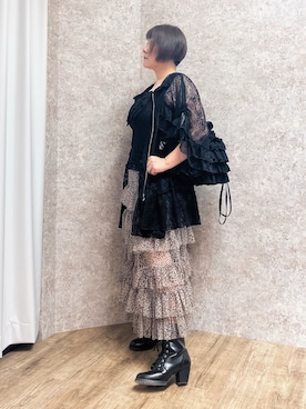 「アイテム（バックパック/リュック）」を使った、ジョーさん（レディース・161cm）の秋コーディネート