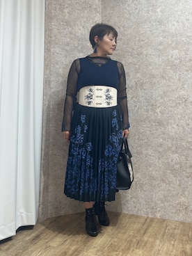 「アイテム（チャーム）」を使った、ジョーさん（レディース・161cm）の夏コーディネート