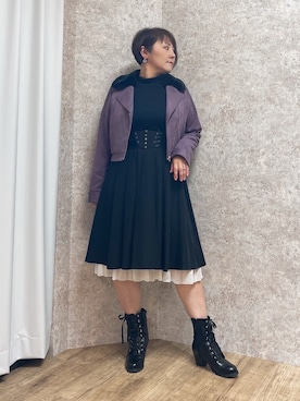 「アイテム（ダッフルコート）」を使った、ジョーさん（レディース・161cm）の秋コーディネート