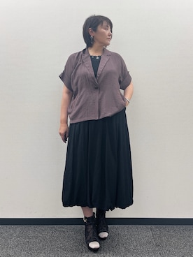 「アイテム（ブルゾン）」を使った、ジョーさん（レディース・161cm）の夏コーディネート