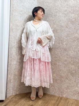 「axes femme（アクシーズファム）のアイテム（パーカー）」を使った、ジョーさん（レディース・161cm）の春コーディネート