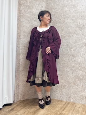 「アイテム（カーディガン/ボレロ）」を使った、ジョーさん（レディース・161cm）の秋コーディネート