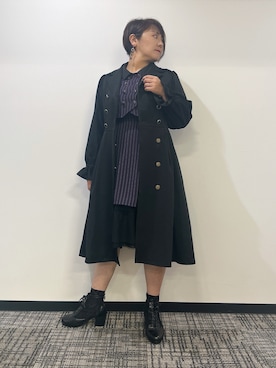 「アイテム（ダッフルコート）」を使った、ジョーさん（レディース・161cm）の秋コーディネート