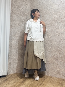 「アイテム（パンプス）」を使った、ジョーさん（レディース・161cm）の夏コーディネート