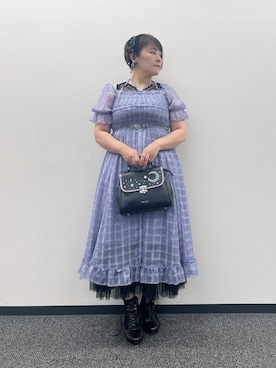 「アイテム（カチューシャ）」を使った、ジョーさん（レディース・161cm）の夏コーディネート