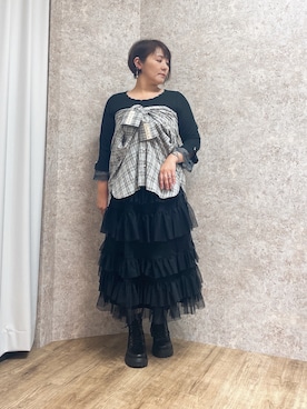 シルクノクターンスカート axes femme（アクシーズファム）の「シルクノクターンスカート