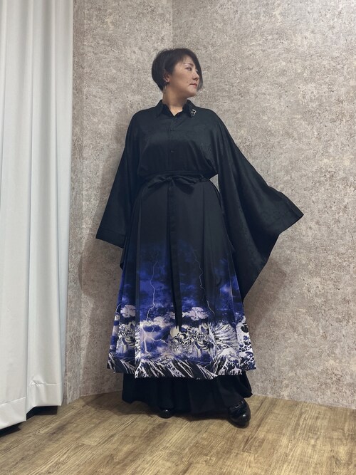 ガシャドクロ柄巻きスカート（スカート）｜REZEN（リゼン）の