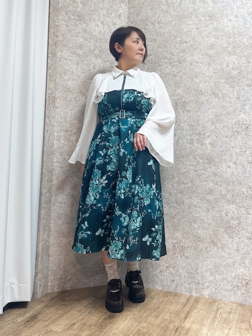 アクシーズファム　ワンピーストップスセット 蝶々×花柄ジップOP（ワンピース）｜axes femme（アクシーズ