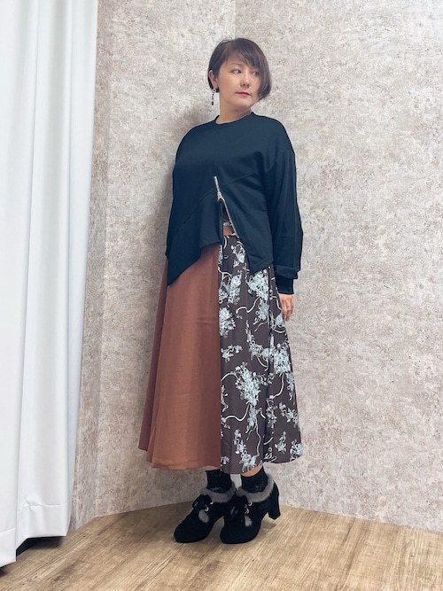 axes femmeのジップデザインプルオーバーを使ったコーディネート（ZOZOTOWN Yahoo!店）