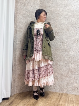 「アイテム（ワンピース/ドレス）」を使った、ジョーさん（レディース・161cm）の秋コーディネート