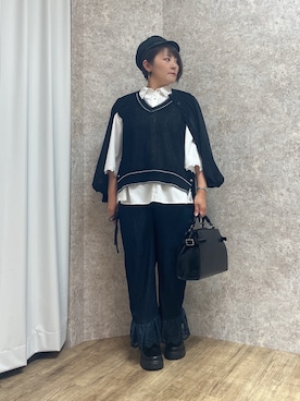 「アイテム（ボストンバッグ）」を使った、ジョーさん（レディース・161cm）の夏コーディネート