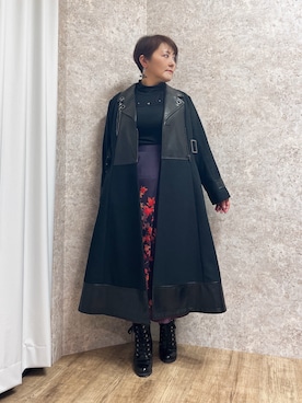 「アイテム（ダッフルコート）」を使った、ジョーさん（レディース・161cm）の秋コーディネート