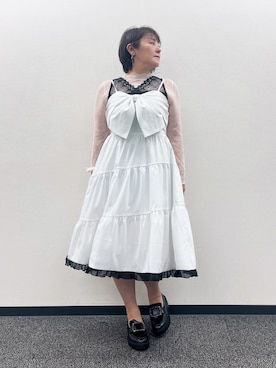 「axes femme（アクシーズファム）のアイテム（ワンピース）」を使った、ジョーさん（レディース・161cm）の夏コーディネート