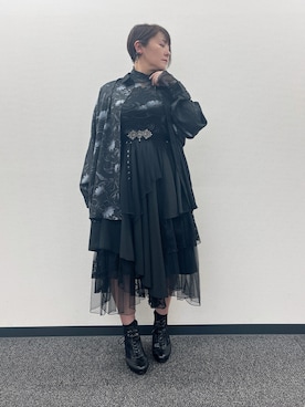 「黒」｜「アイテム（タンクトップ）」を使った、ジョーさん（レディース・161cm）の夏コーディネート