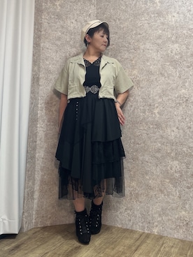 「アイテム（タンクトップ）」を使った、ジョーさん（レディース・161cm）の夏コーディネート