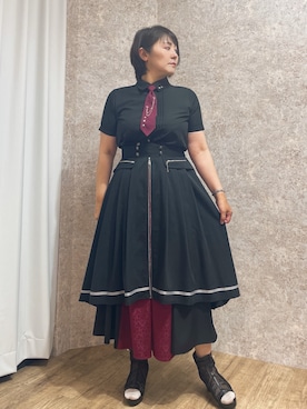 「axes femme（アクシーズファム）のアイテム（ブーツ）」を使った、ジョーさん（レディース・161cm）の夏コーディネート