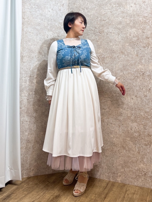 ワンピース axes femme ブローチ付セーラーワンピース[品番：IGAW0004495]｜axes femme