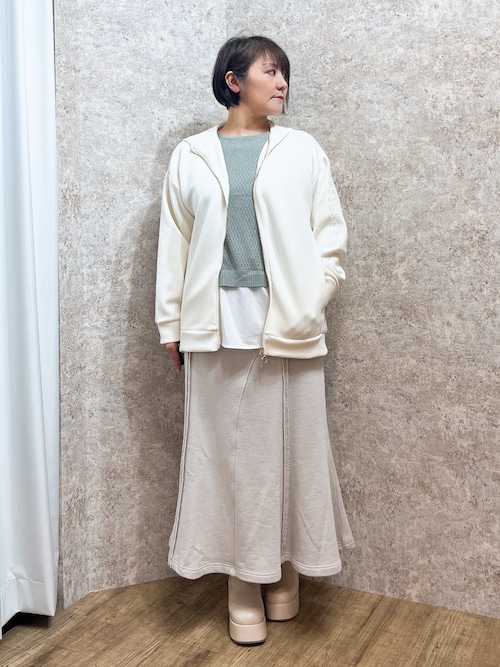 ジップ付ニット×ニットワンピース | outlet | axes femme online