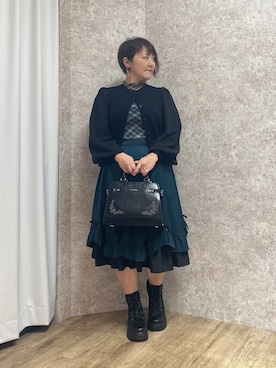 「アイテム（ボストンバッグ）」を使った、ジョーさん（レディース・161cm）の夏コーディネート