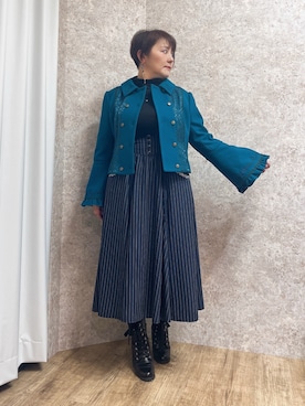 「アイテム（ピーコート）」を使った、ジョーさん（レディース・161cm）の秋コーディネート