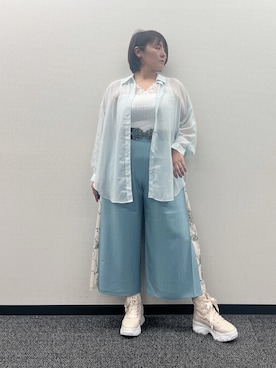 「アイテム（パンプス）」を使った、ジョーさん（レディース・161cm）の夏コーディネート