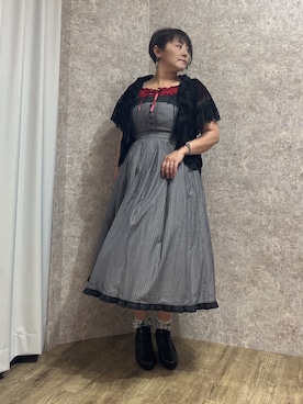 「アイテム（チュニック）」を使った、ジョーさん（レディース・161cm）の夏コーディネート