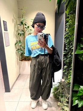 「FILA（フィラ）のアイテム」を使った、YUKINOさん（レディース・158cm）の春コーディネート