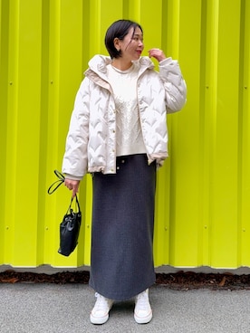 「アイテム（ダウンジャケット/コート）」を使った、Mikiさん（レディース・163cm・40代）の秋コーディネート