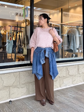 「Jena espace merveilleux（ジェナ　エスパスメルヴェイユ）のアイテム（その他パンツ）」を使った、Mikiさん（レディース・163cm）の秋コーディネート