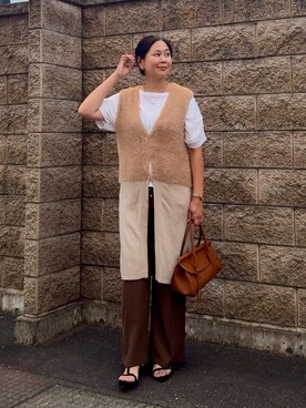 「Jena espace merveilleux（ジェナ　エスパスメルヴェイユ）のアイテム（Tシャツ/カットソー）」を使った、Mikiさん（レディース・163cm）の秋コーディネート