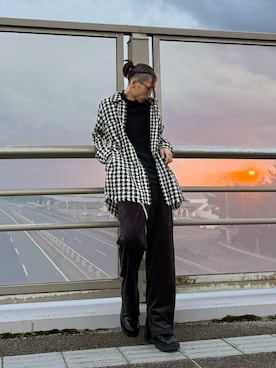 「アイテム（メガネ）」を使った、jinnnさん（メンズ・174cm）の秋コーディネート