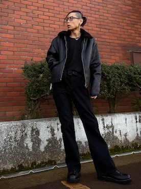 「アイテム（ブーツ）」を使った、jinnnさん（メンズ・174cm）の秋コーディネート