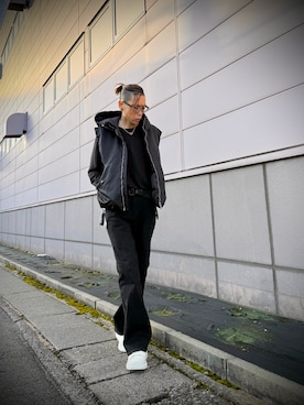 「アイテム（イヤリング）」を使った、jinnnさん（メンズ・174cm）の秋コーディネート