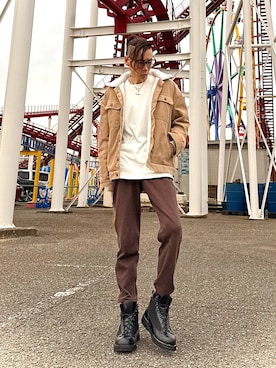 「SHIPS（シップス）のアイテム」を使った、jinnnさん（メンズ・174cm）の秋コーディネート