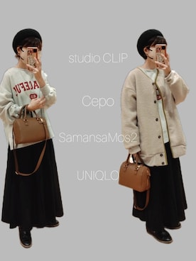 「cepo（セポ）のアイテム（ジャケット/アウター）」を使った、enさん（レディース・165cm）の冬コーディネート