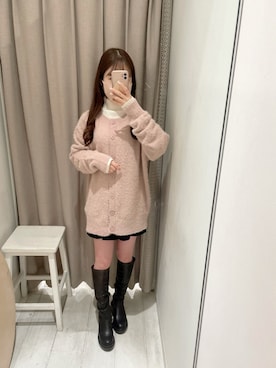 「タートルネック」｜「アイテム（カーディガン/ボレロ）」を使った、yuriさん（レディース・152cm）の秋コーディネート