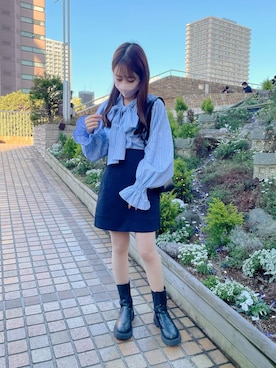 「春服デビュー宣言」｜「アイテム（スカート）」を使った、yuriさん（レディース・152cm）の春コーディネート