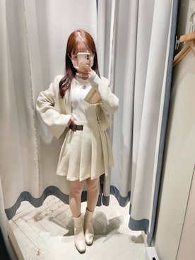 「OLIVE des OLIVE（オリーブデオリーブ）のアイテム（ジャケット/アウター）」を使った、yuriさん（レディース・152cm）の冬コーディネート