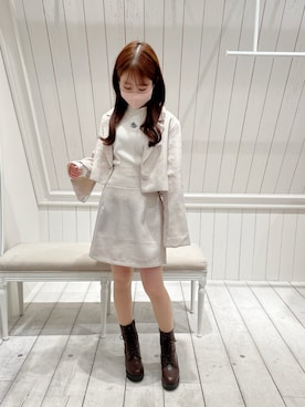 「淡色」｜「アイテム（ジャケット/アウター）」を使った、yuriさん（レディース・152cm）の冬コーディネート