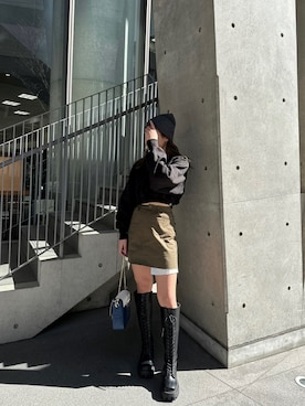 原田玲奈さん(レディース・153cm)の冬コーディネート